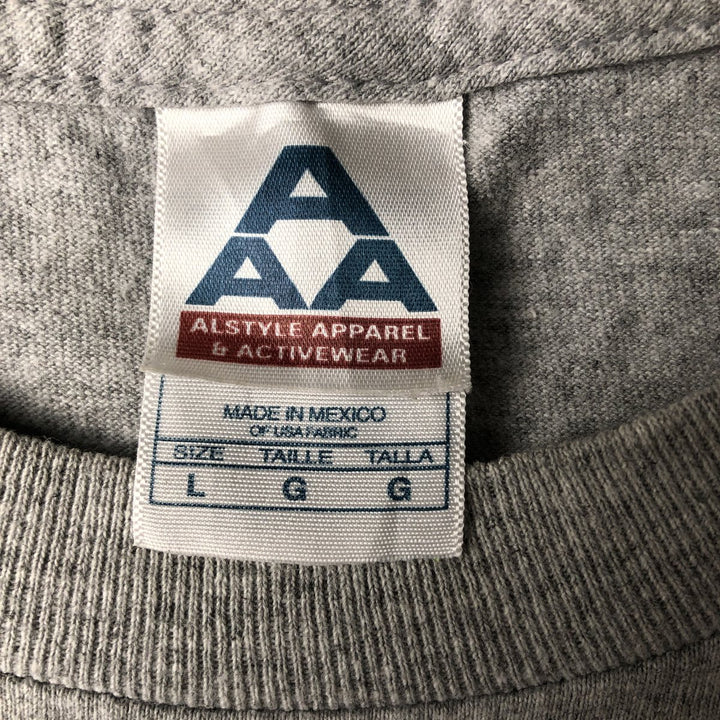 90s-00'S ALSTYLE Printed T-Shirt, Men's Size L cotton gray type Vintage Second Hand