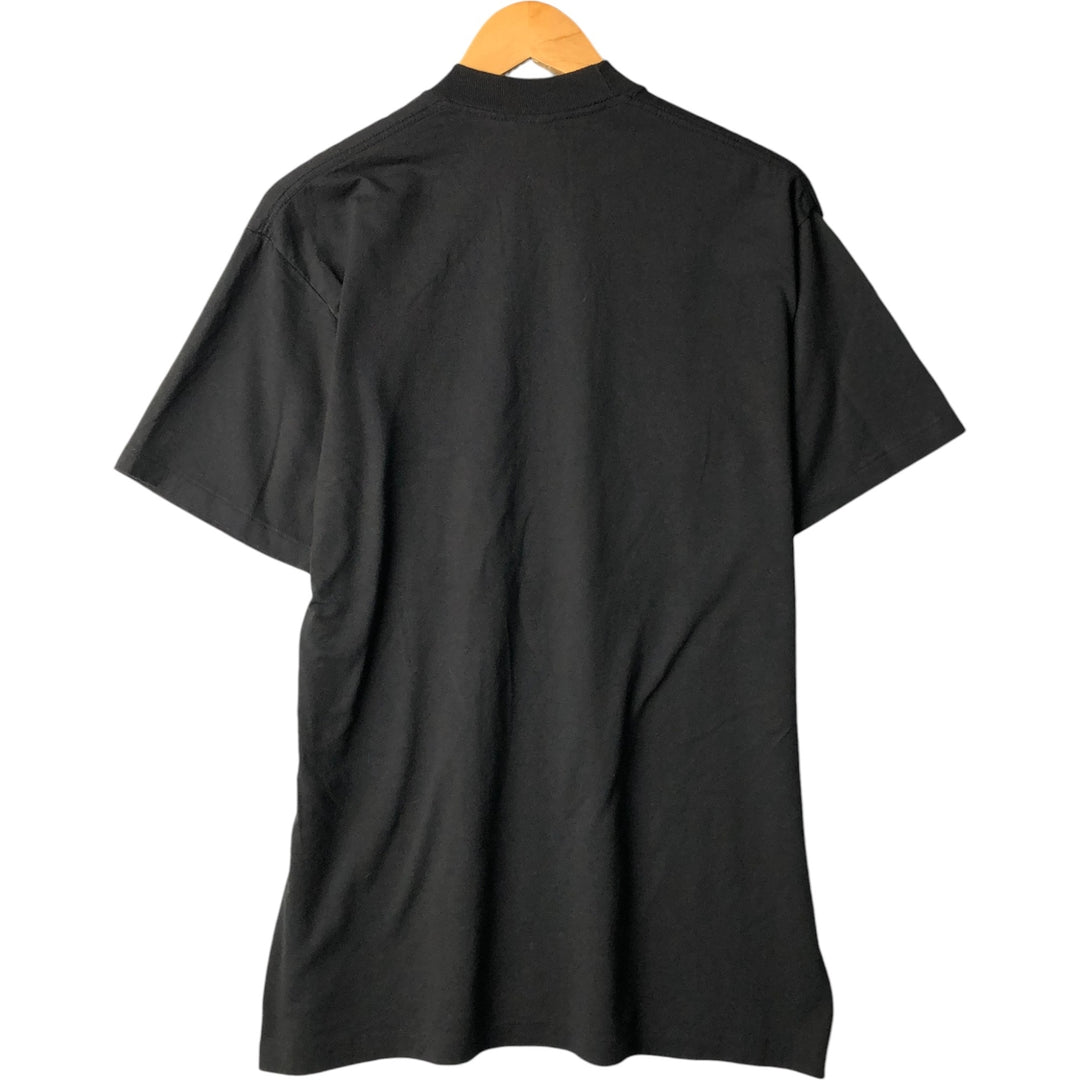 90'S CENTER STAR Message Print T-Shirt Made in USA Men's XL Vintage polyester black type Vintage Second Hand