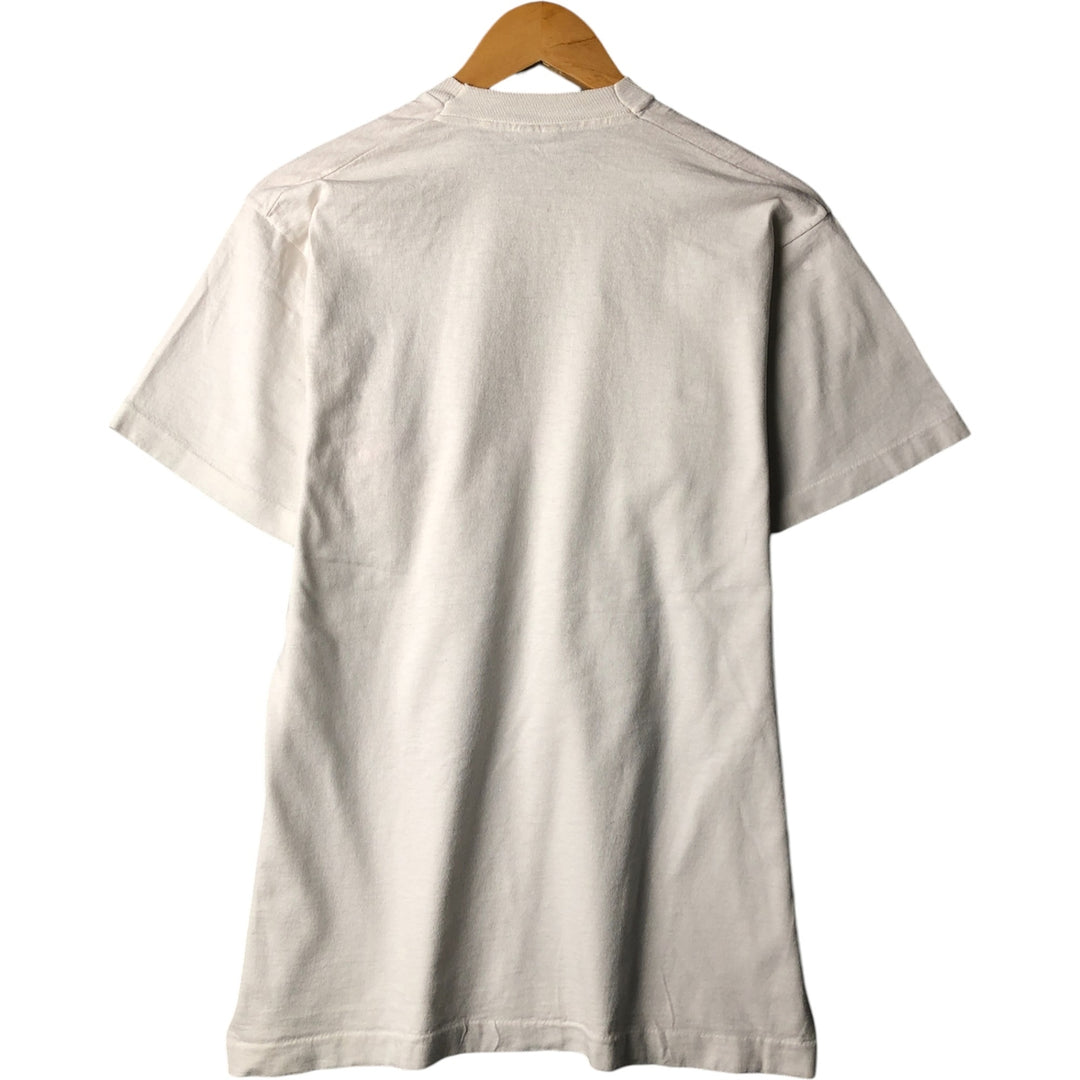 90'S Fruit of the Loom printed T-shirt, made in the USA, men's size L, vintage cotton white type Vintage Second Hand