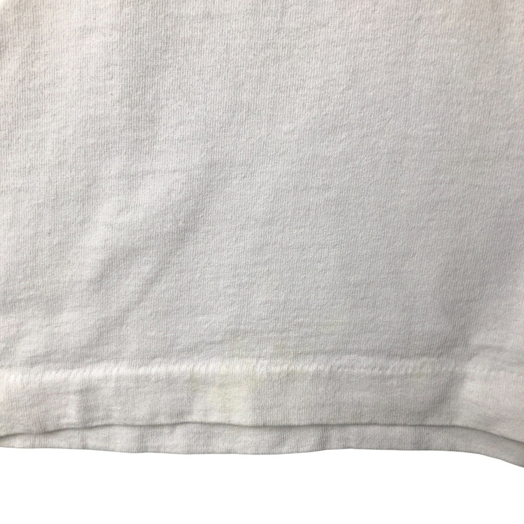 90'S Fruit of the Loom printed T-shirt, made in the USA, men's size L, vintage cotton white type Vintage Second Hand
