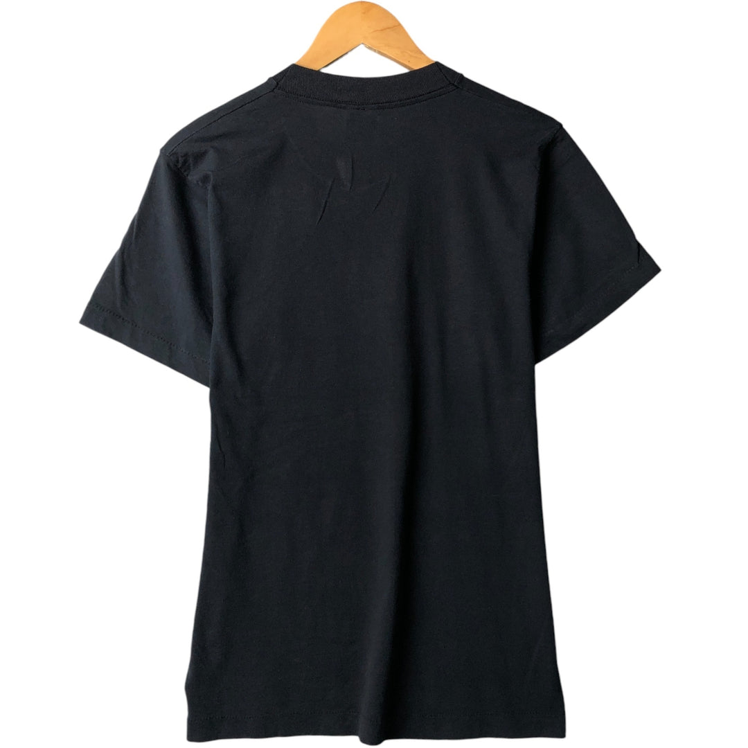 90'S SCREEN STARS Message Print T-Shirt Made in USA Men's M Size Vintage cotton black type Vintage Second Hand