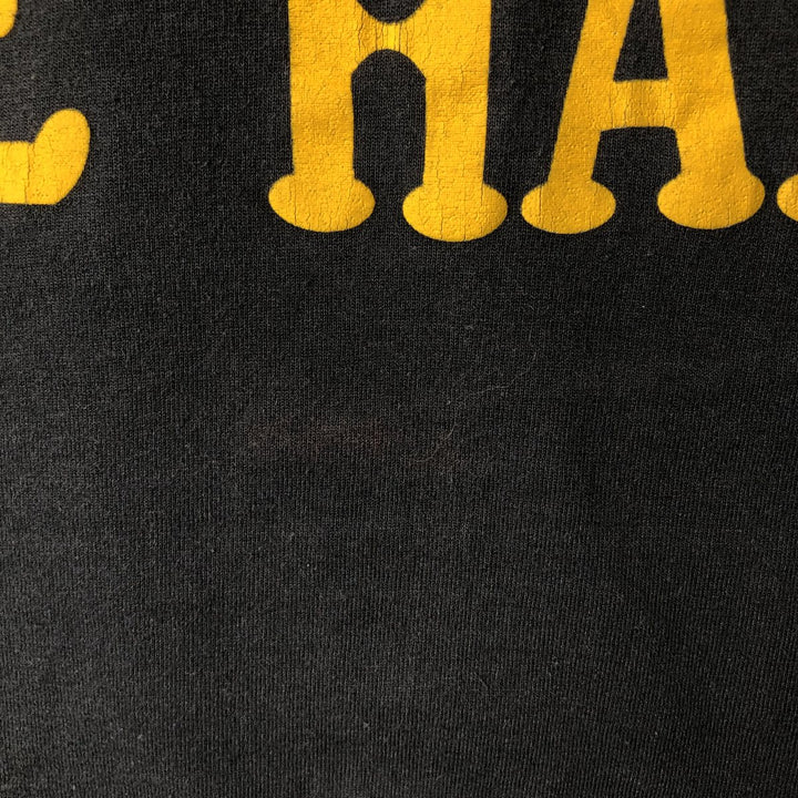 90'S SCREEN STARS Message Print T-Shirt Made in USA Men's M Size Vintage cotton black type Vintage Second Hand