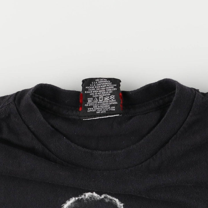 00's ZION JOHNNY CASH Johnny Cash Band T-Shirt Band T Made in USA Men's XL cotton black type Vintage Second Hand