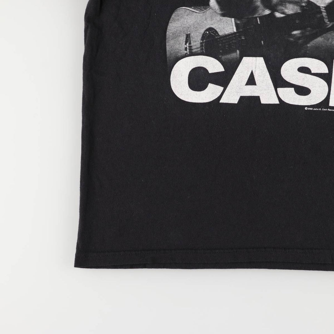 00's ZION JOHNNY CASH Johnny Cash Band T-Shirt Band T Made in USA Men's XL cotton black type Vintage Second Hand