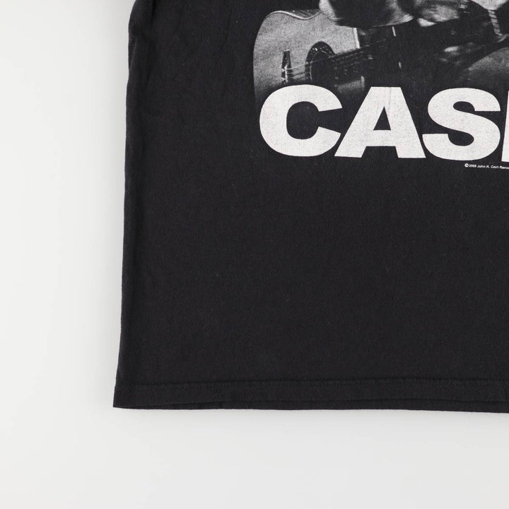 00's ZION JOHNNY CASH Johnny Cash Band T-Shirt Band T Made in USA Men's XL cotton black type Vintage Second Hand