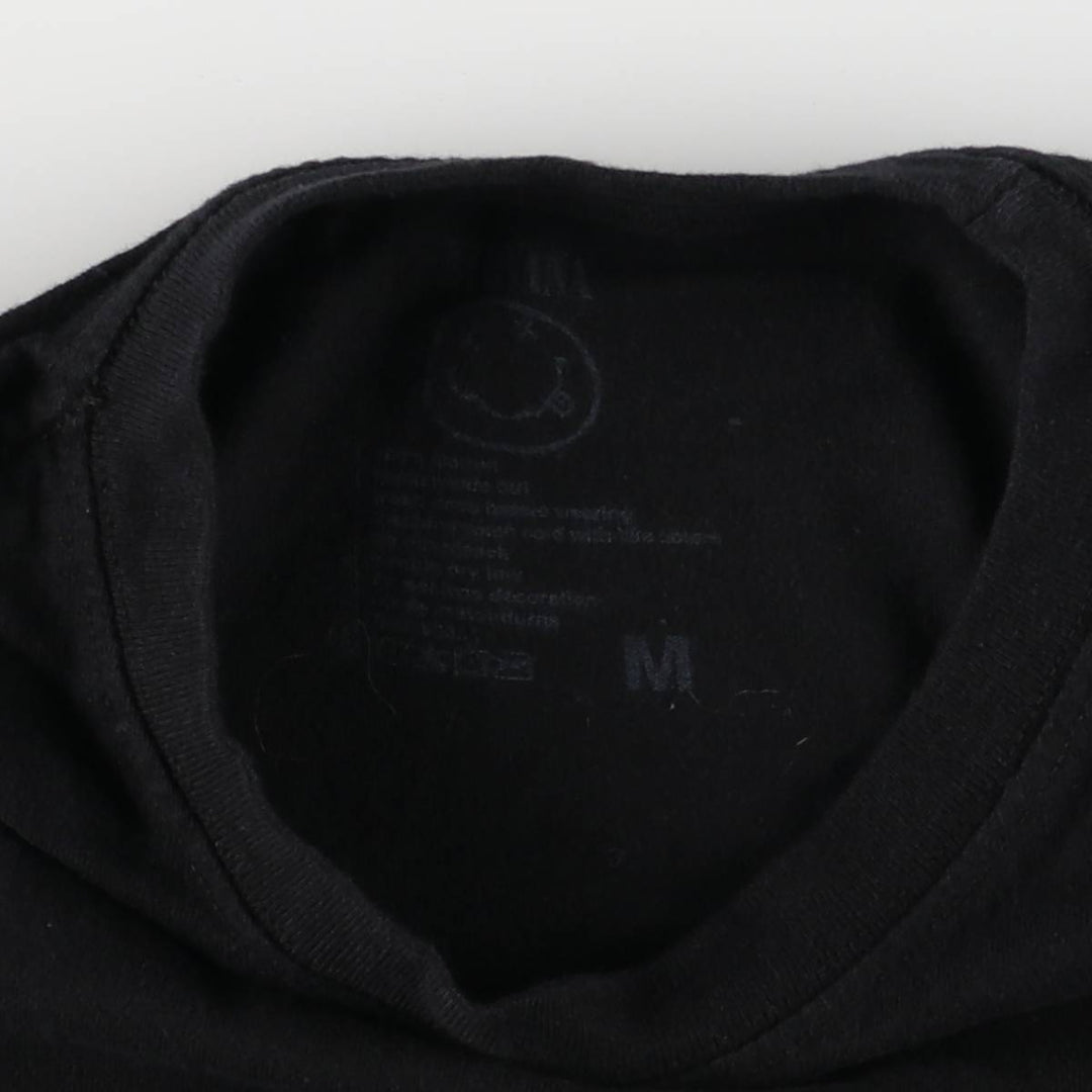 NIRVANA Nirvana Band T-shirt, Band T, Men's M size cotton black type Vintage Second Hand
