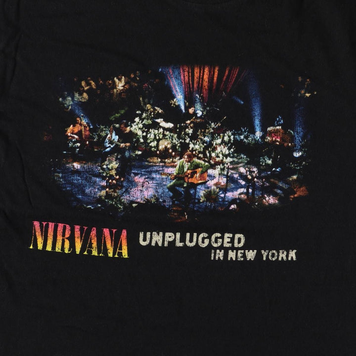NIRVANA Nirvana Band T-shirt, Band T, Men's M size cotton black type Vintage Second Hand