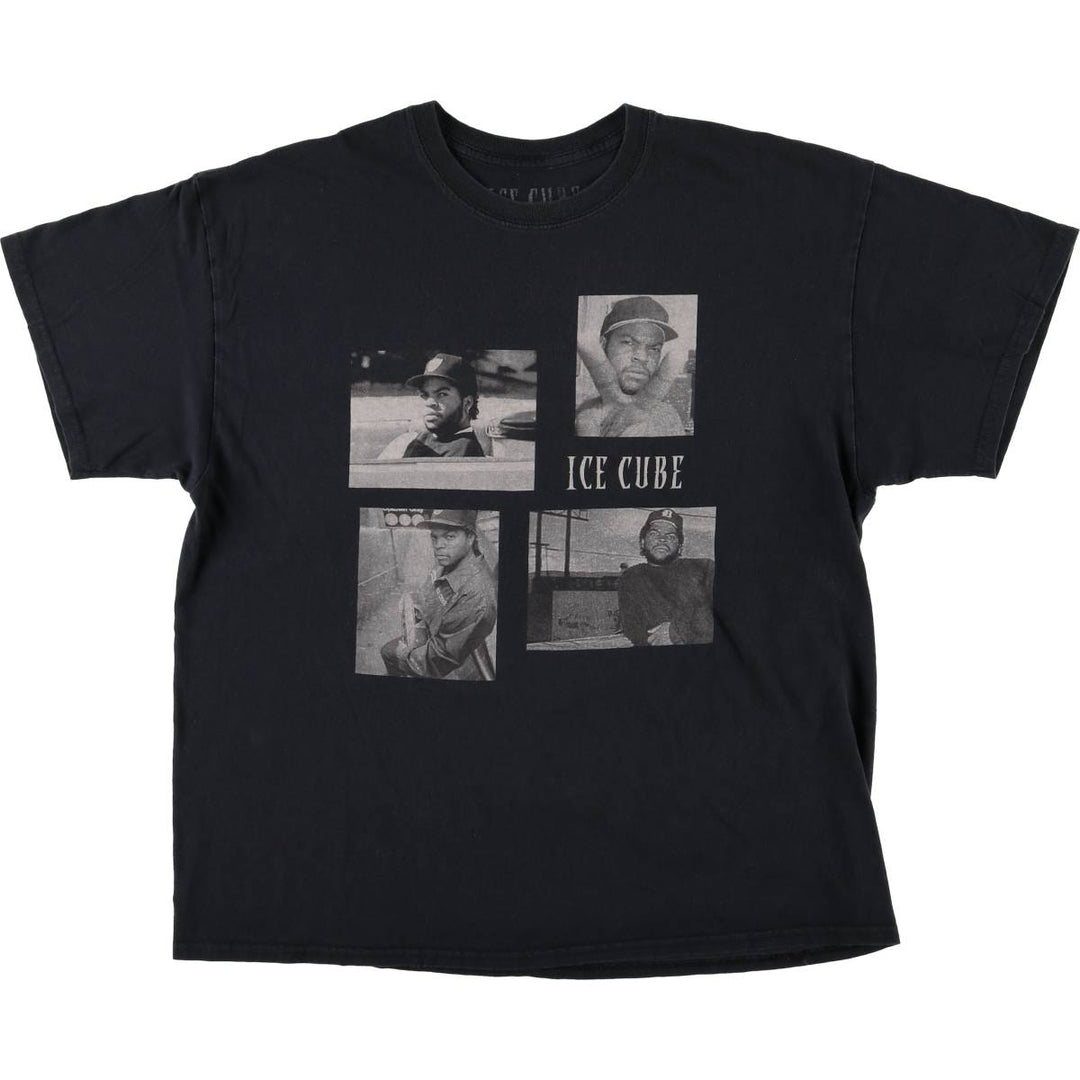 ICE CUBE Rap T-shirt, Men's XL size unclear black type Vintage Second Hand