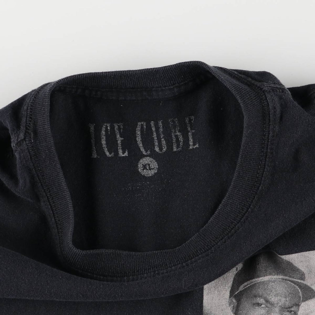 ICE CUBE Rap T-shirt, Men's XL size unclear black type Vintage Second Hand
