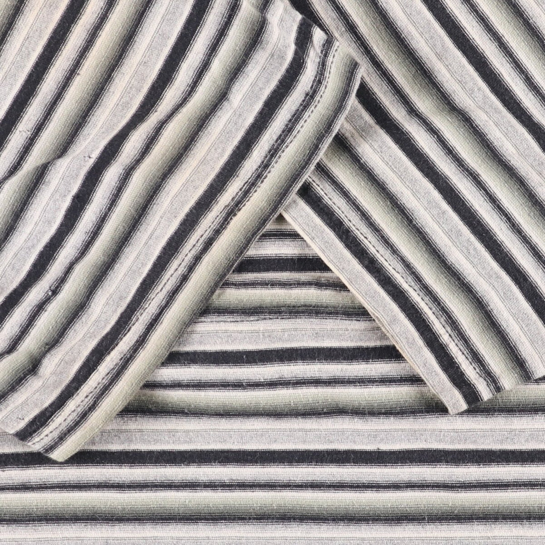 90'S Bale Dyed Originals Striped T-shirt Made in USA Men's Size L Vintage cotton gray type Vintage Second Hand