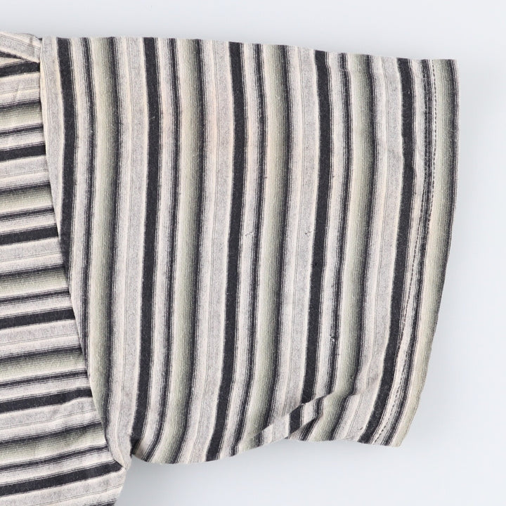 90'S Bale Dyed Originals Striped T-shirt Made in USA Men's Size L Vintage cotton gray type Vintage Second Hand