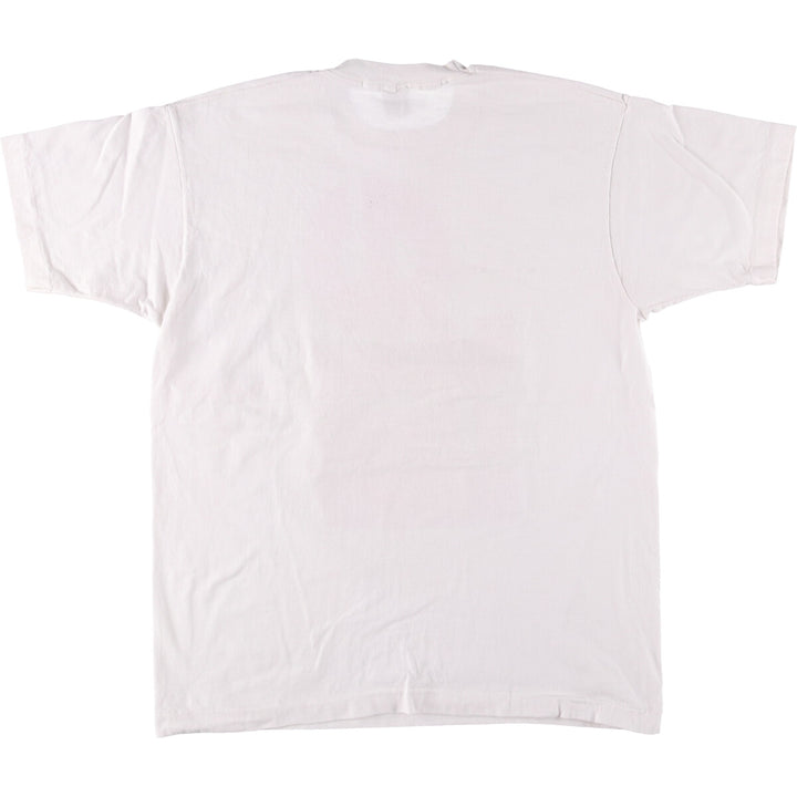 90'S Fruit of the Loom printed T-shirt, made in the USA, men's XL size, vintage cotton white type Vintage Second Hand