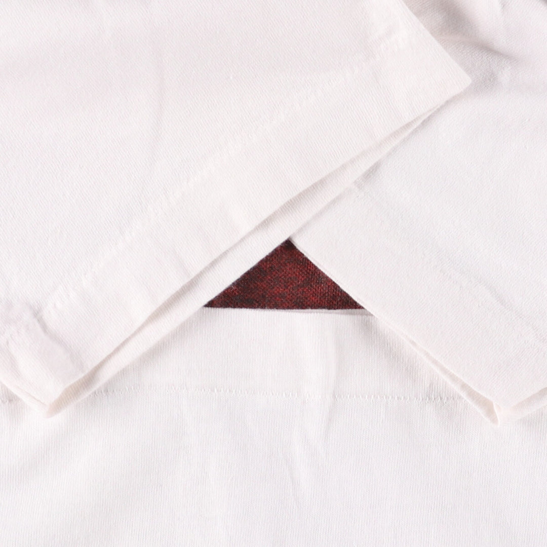 90'S Fruit of the Loom printed T-shirt, made in the USA, men's XL size, vintage cotton white type Vintage Second Hand