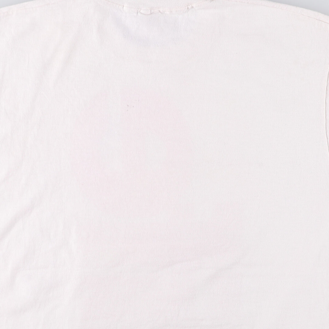 90'S Fruit of the Loom printed T-shirt, made in the USA, men's XL size, vintage cotton white type Vintage Second Hand