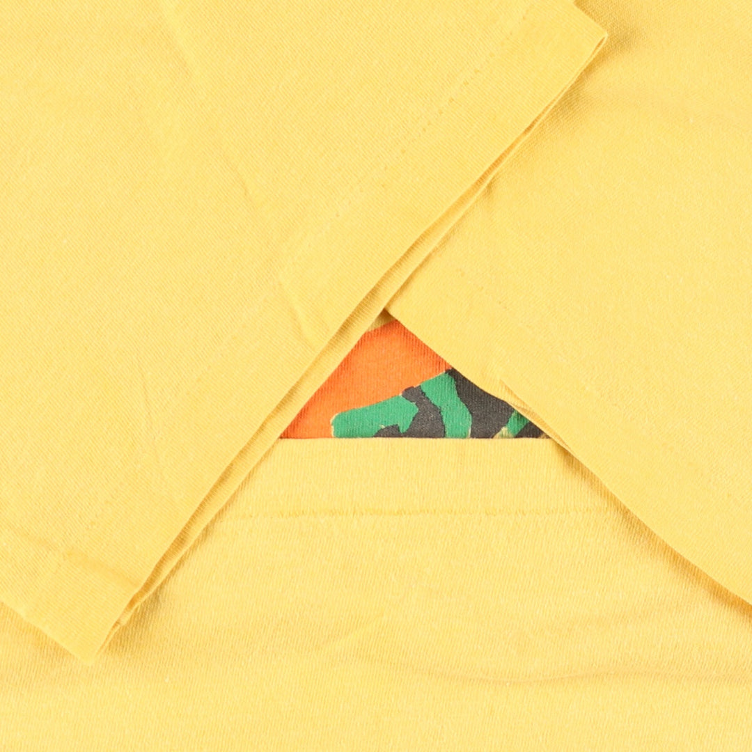 90'S GAP Old Gap Short Sleeve Printed T-Shirt Made in USA Men's L Size Vintage cotton yellow type Vintage Second Hand