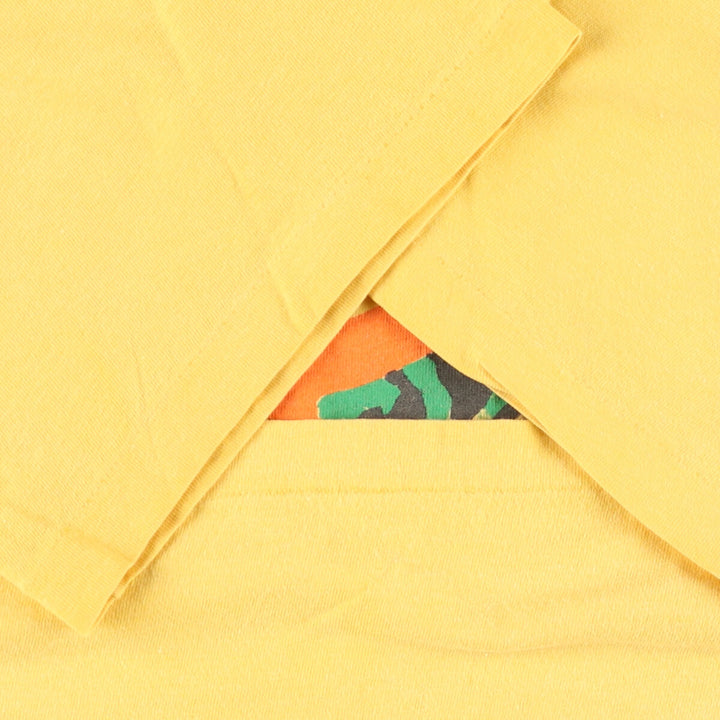 90'S GAP Old Gap Short Sleeve Printed T-Shirt Made in USA Men's L Size Vintage cotton yellow type Vintage Second Hand