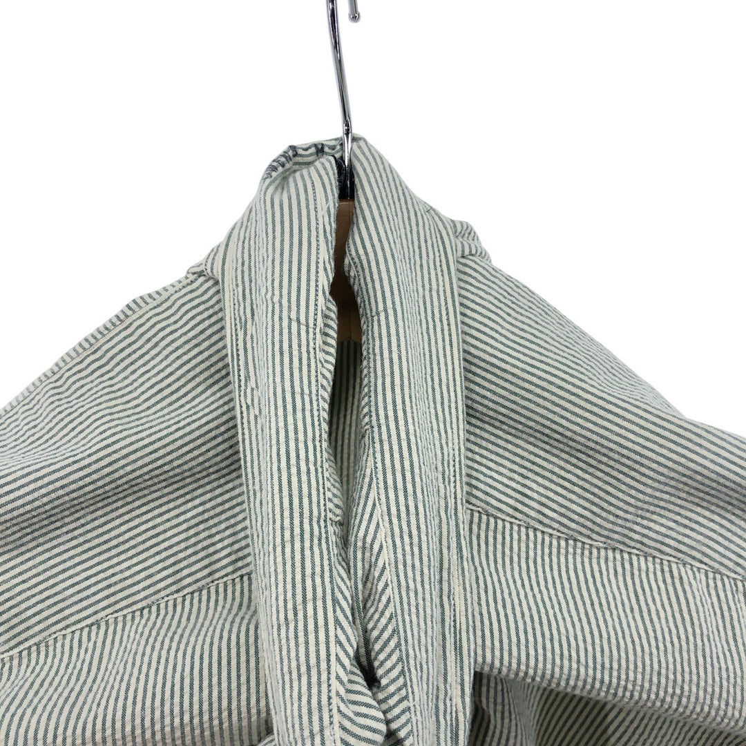 Ralph Lauren BLAKE Seersucker Short Sleeve Button Down Striped Shirt Men's XL cotton green type Vintage Second Hand