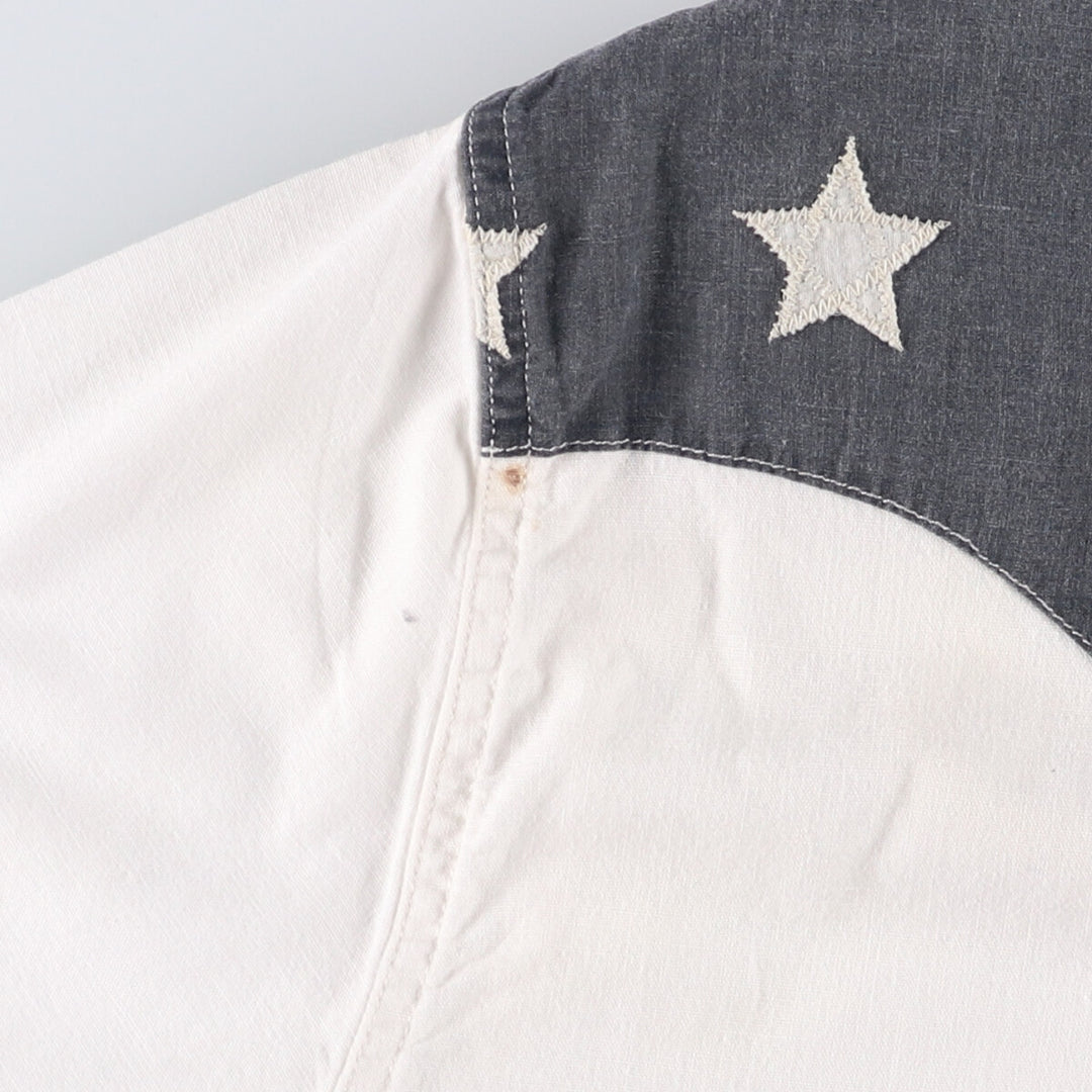 Ralph Lauren DENIM AND SUPPLY Stars and Stripes Short Sleeve Western Shirt Men's XL cotton white type Vintage Second Hand
