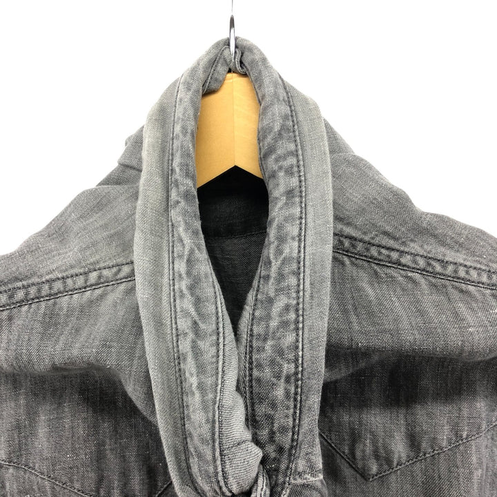 Ralph Lauren DENIM AND SUPPLY Short Sleeve Western Shirt Men's XL cotton Charcoal Vintage Second Hand