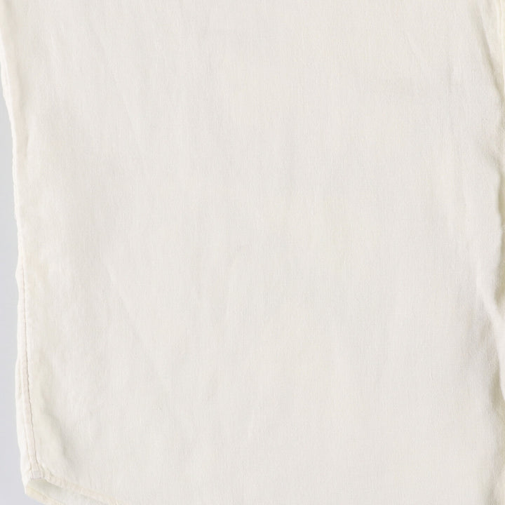 Ralph Lauren BLAIRE short sleeve linen button down shirt, men's XL size linen unbleached Vintage Second Hand