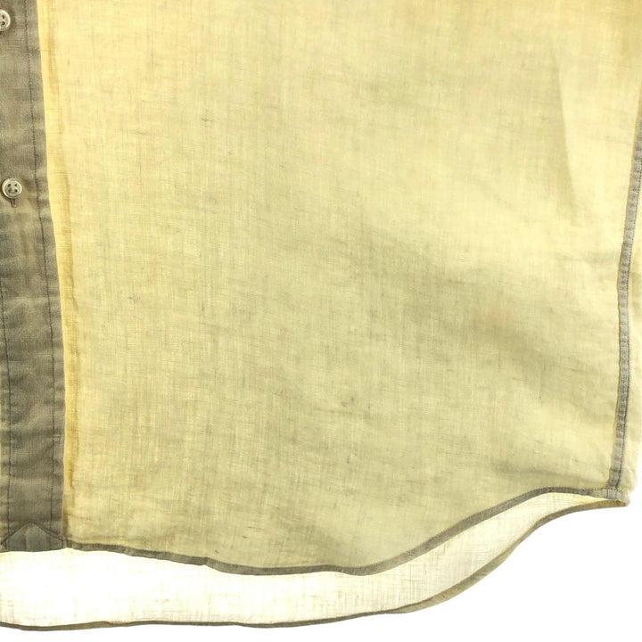 Ralph Lauren BLAKE short sleeve linen button down shirt, men's XL size linen ivory Vintage Second Hand