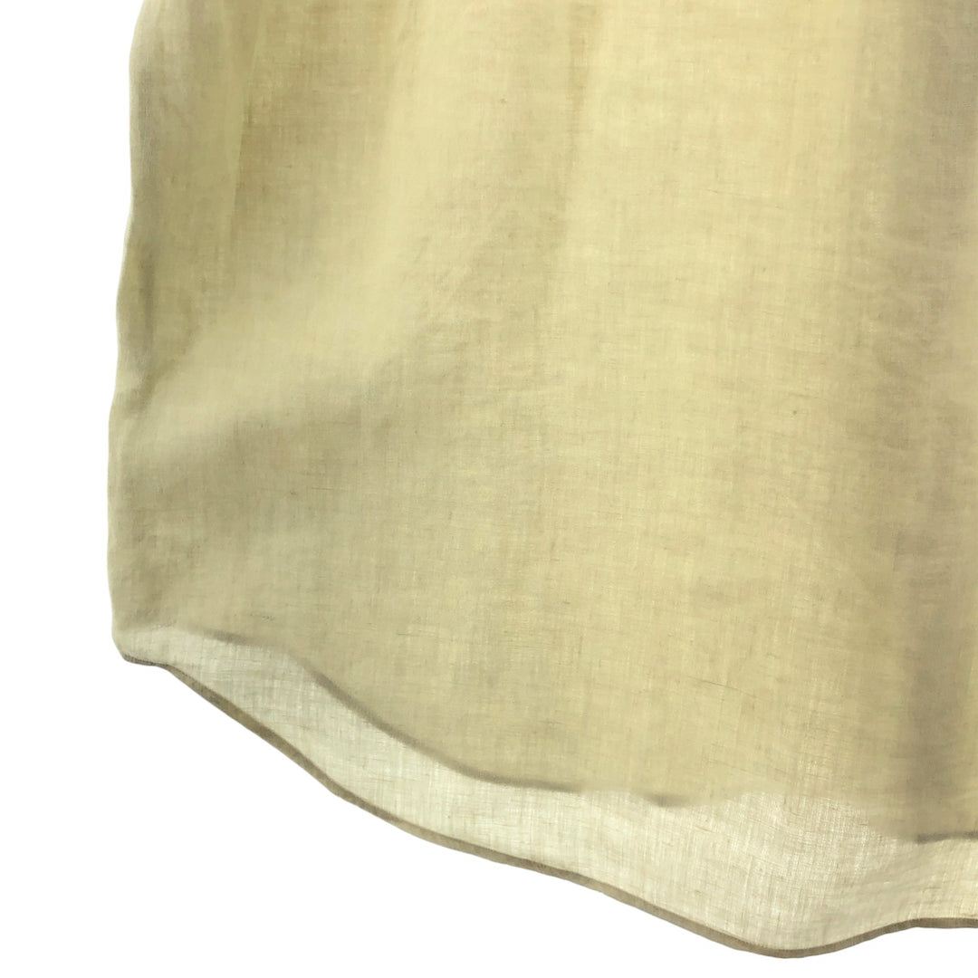 Ralph Lauren BLAKE short sleeve linen button down shirt, men's XL size linen ivory Vintage Second Hand
