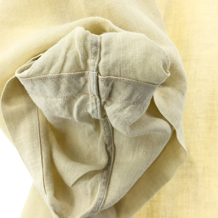 Ralph Lauren BLAKE short sleeve linen button down shirt, men's XL size linen ivory Vintage Second Hand
