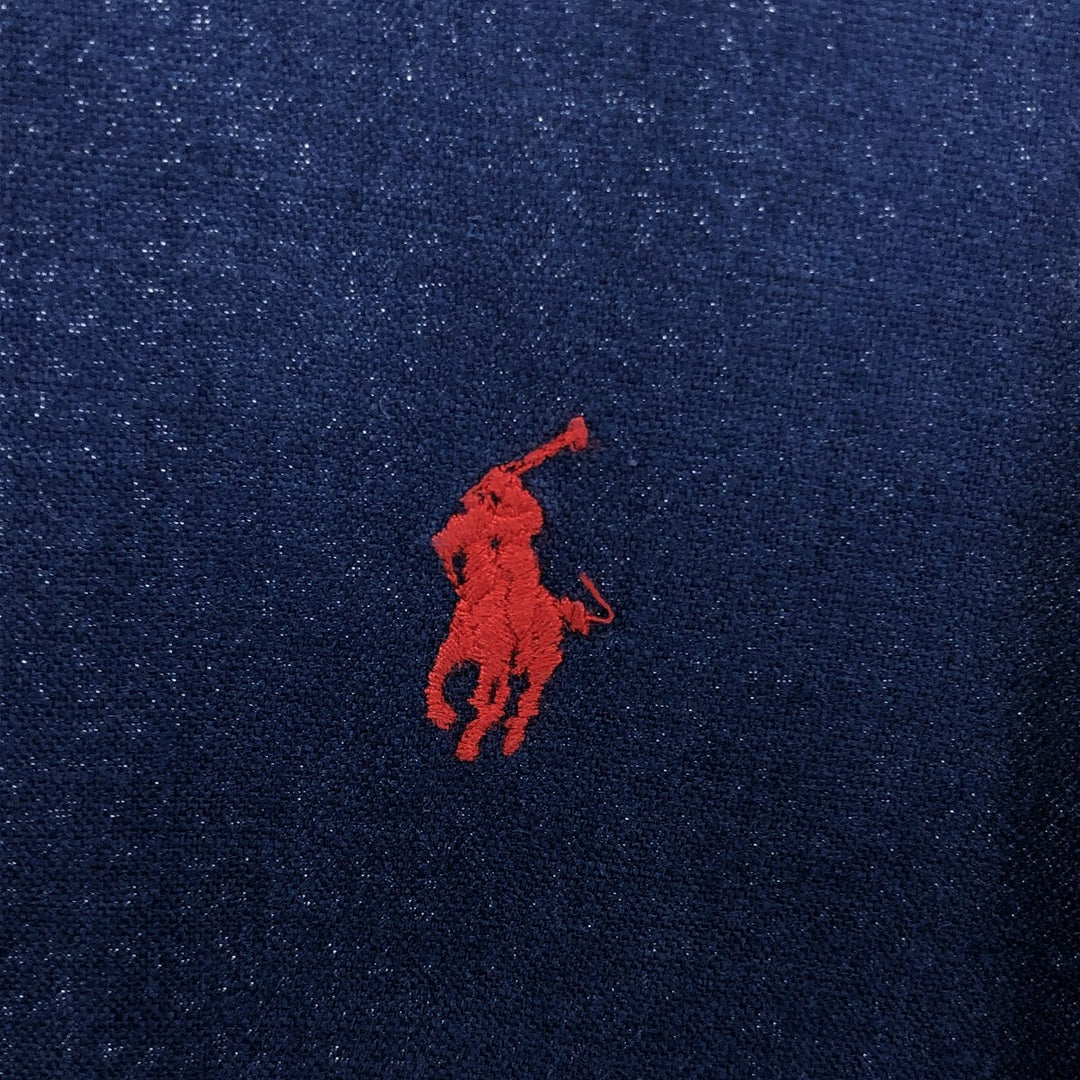 Ralph Lauren Classic Fit Short Sleeve Linen Button Down Shirt Men's XL linen navy blue type Vintage Second Hand