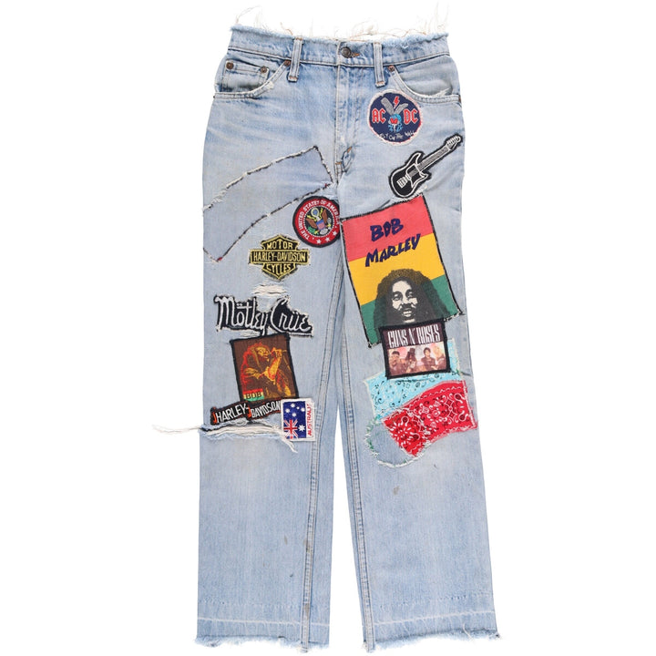 Levi's Custom Cut-Off Straight Denim Pants Women's M (w26) unclear Blue type light blue Vintage Second Hand