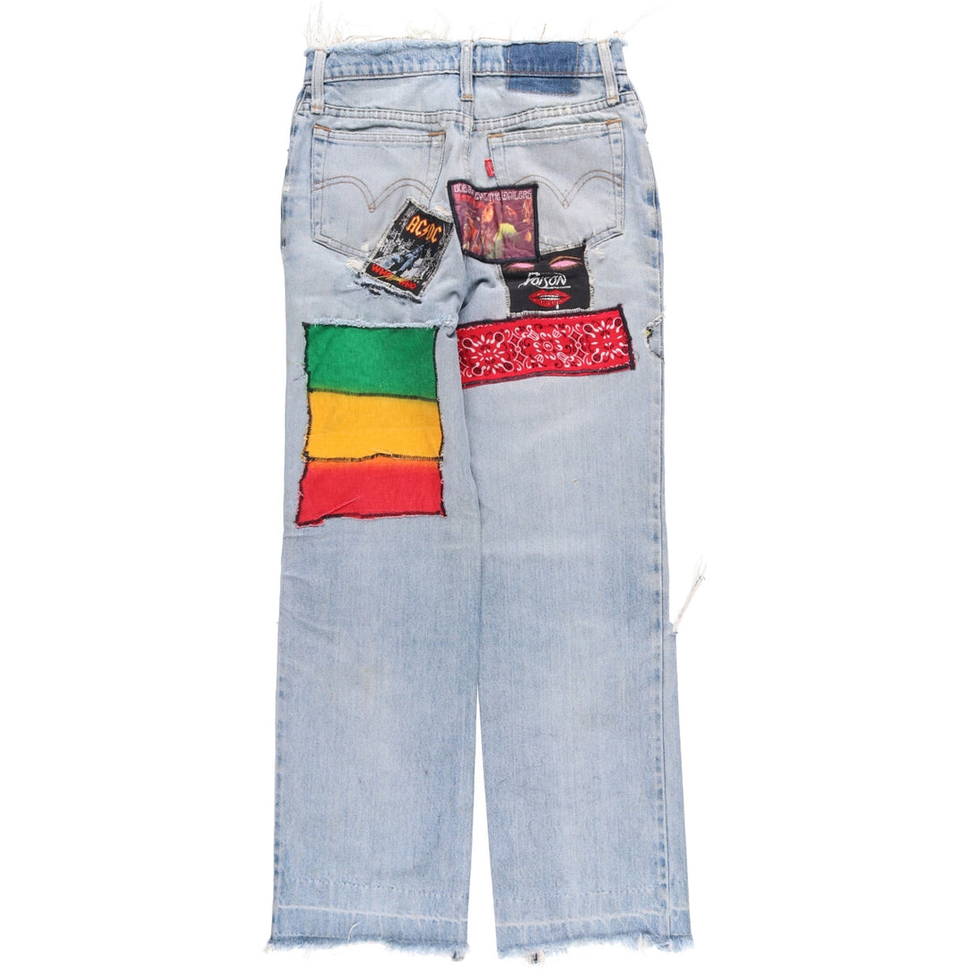 Levi's Custom Cut-Off Straight Denim Pants Women's M (w26) unclear Blue type light blue Vintage Second Hand