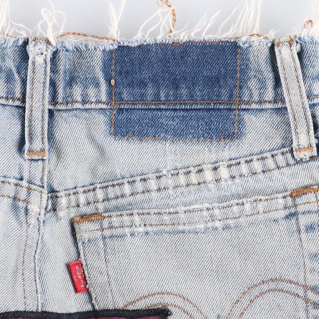 Levi's Custom Cut-Off Straight Denim Pants Women's M (w26) unclear Blue type light blue Vintage Second Hand