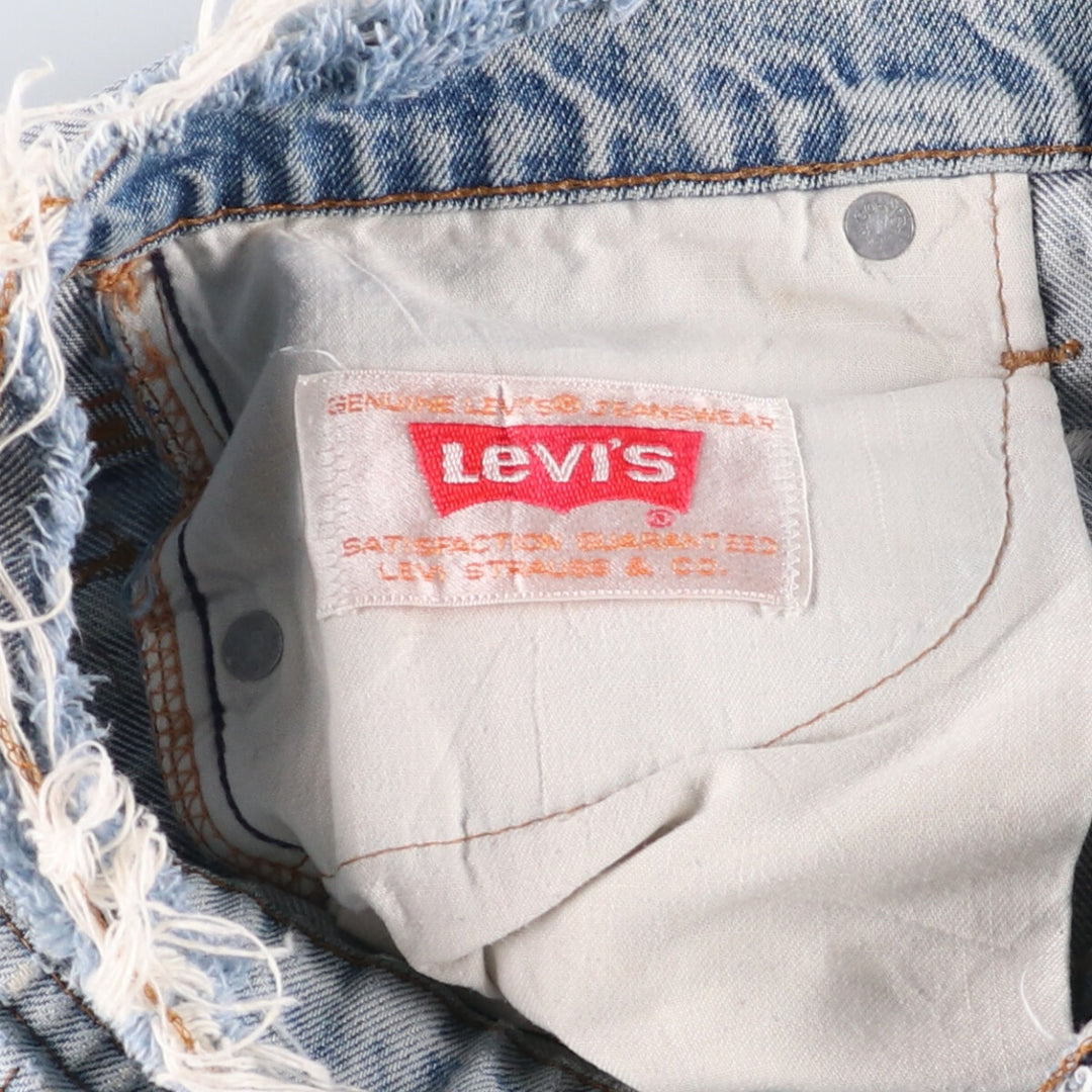 Levi's Custom Cut-Off Straight Denim Pants Women's M (w26) unclear Blue type light blue Vintage Second Hand