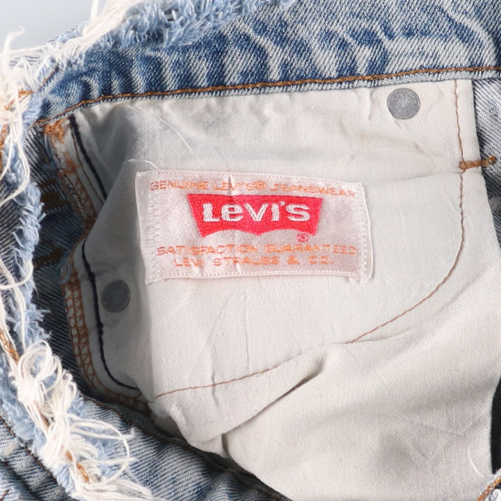Levi's Custom Cut-Off Straight Denim Pants Women's M (w26) unclear Blue type light blue Vintage Second Hand