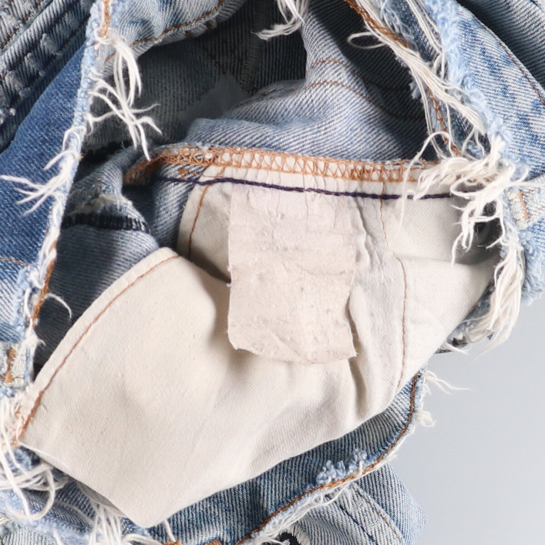 Levi's Custom Cut-Off Straight Denim Pants Women's M (w26) unclear Blue type light blue Vintage Second Hand
