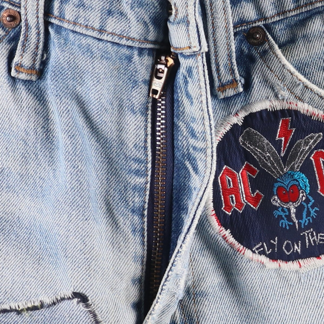 Levi's Custom Cut-Off Straight Denim Pants Women's M (w26) unclear Blue type light blue Vintage Second Hand