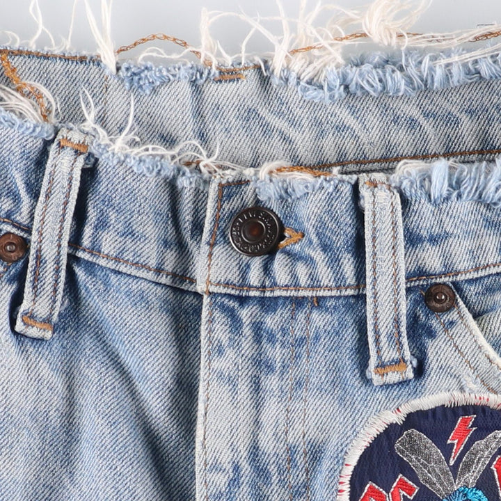 Levi's Custom Cut-Off Straight Denim Pants Women's M (w26) unclear Blue type light blue Vintage Second Hand