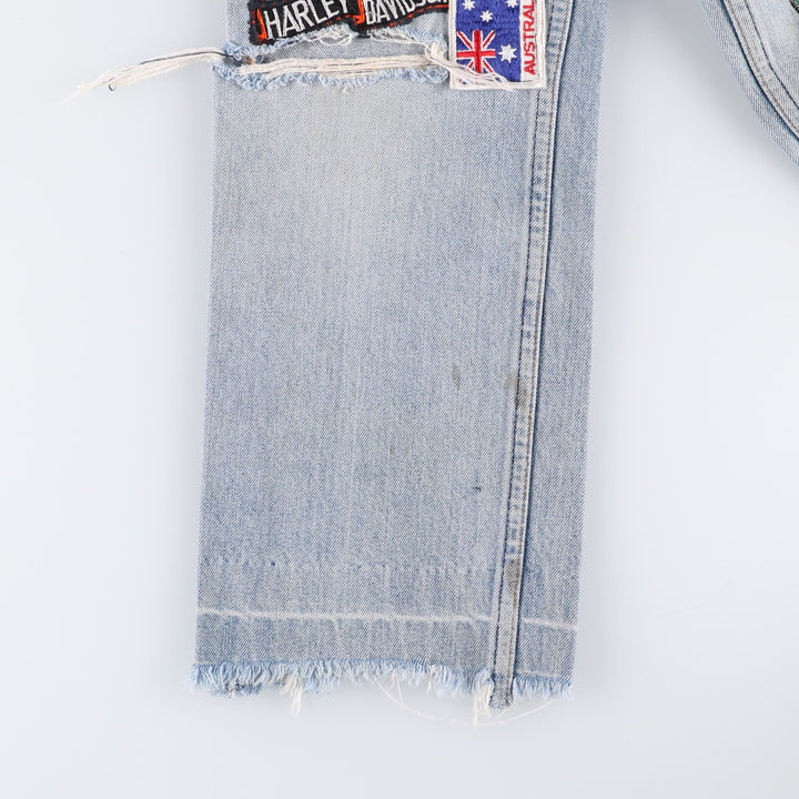 Levi's Custom Cut-Off Straight Denim Pants Women's M (w26) unclear Blue type light blue Vintage Second Hand