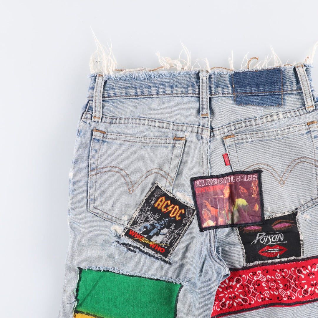 Levi's Custom Cut-Off Straight Denim Pants Women's M (w26) unclear Blue type light blue Vintage Second Hand
