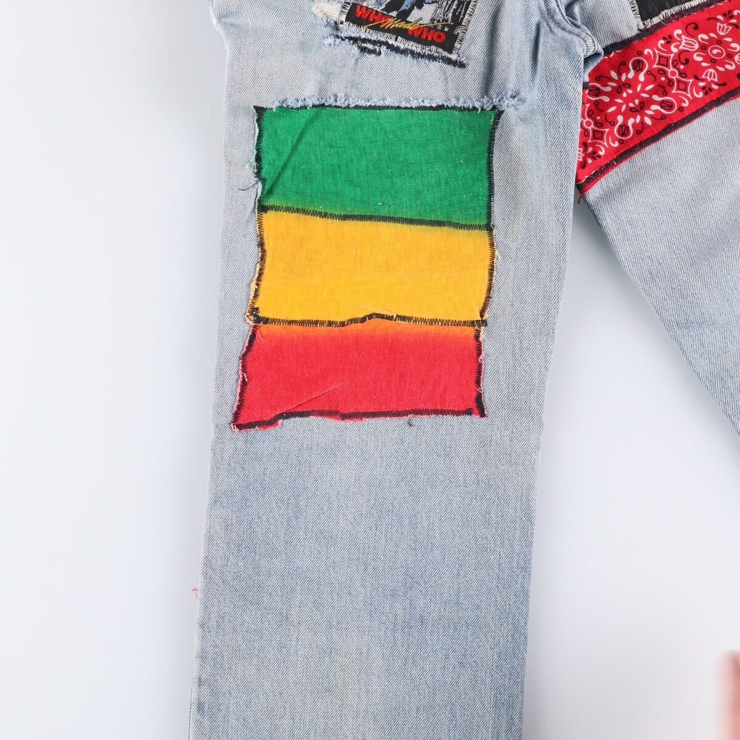 Levi's Custom Cut-Off Straight Denim Pants Women's M (w26) unclear Blue type light blue Vintage Second Hand