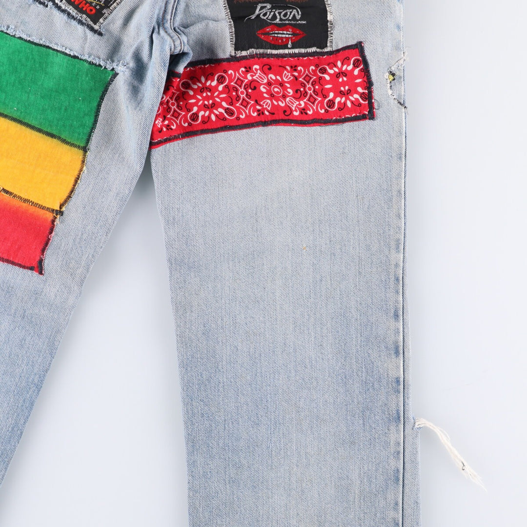 Levi's Custom Cut-Off Straight Denim Pants Women's M (w26) unclear Blue type light blue Vintage Second Hand