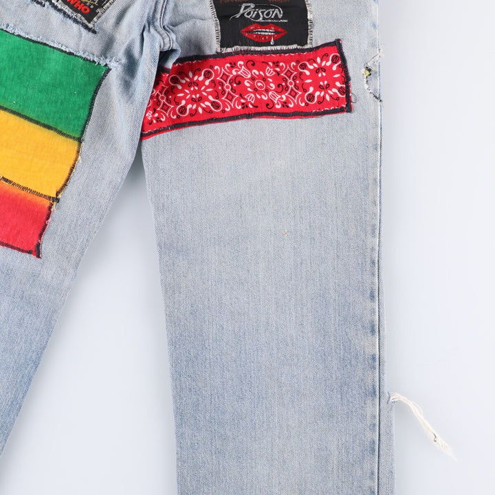Levi's Custom Cut-Off Straight Denim Pants Women's M (w26) unclear Blue type light blue Vintage Second Hand