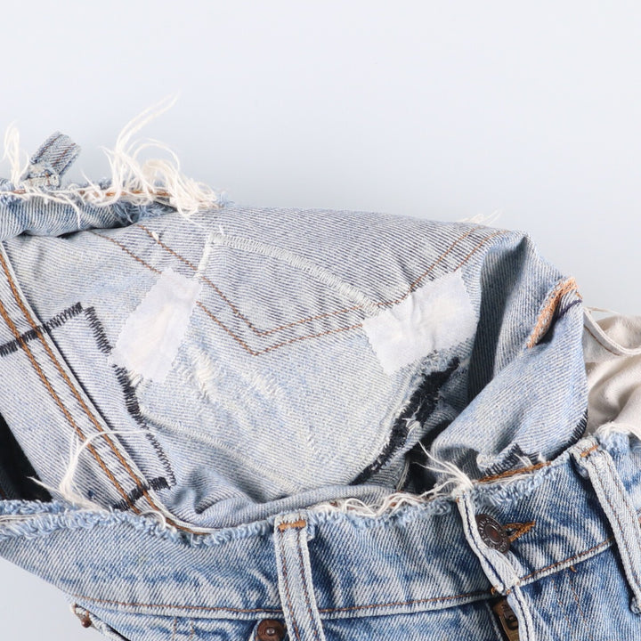 Levi's Custom Cut-Off Straight Denim Pants Women's M (w26) unclear Blue type light blue Vintage Second Hand