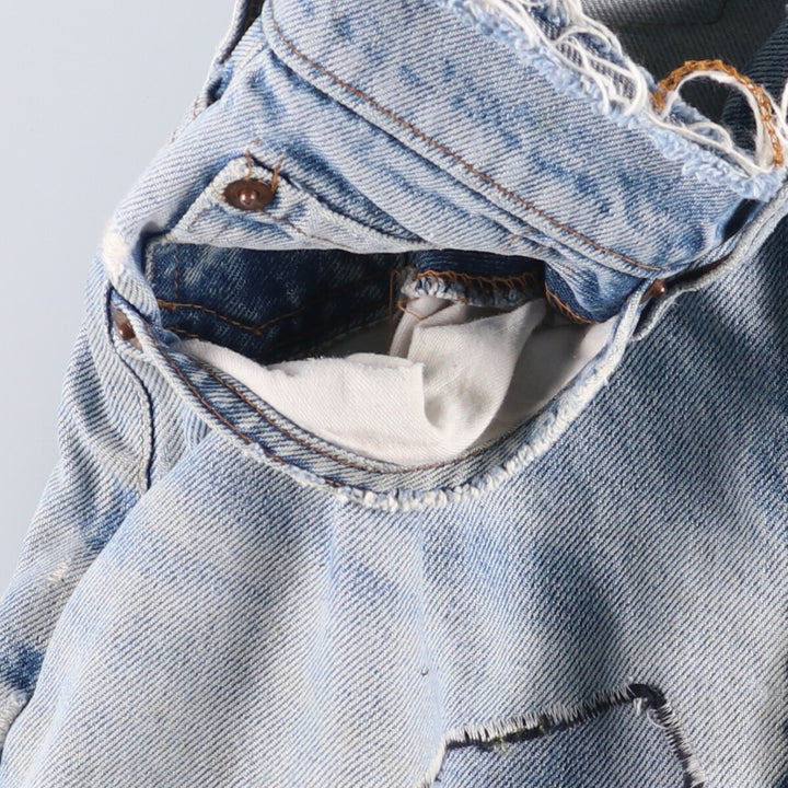 Levi's Custom Cut-Off Straight Denim Pants Women's M (w26) unclear Blue type light blue Vintage Second Hand