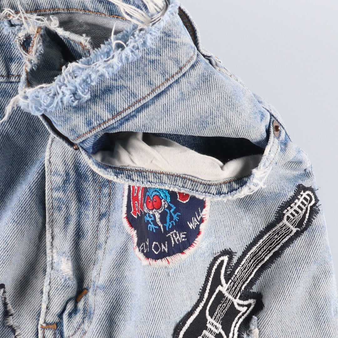 Levi's Custom Cut-Off Straight Denim Pants Women's M (w26) unclear Blue type light blue Vintage Second Hand