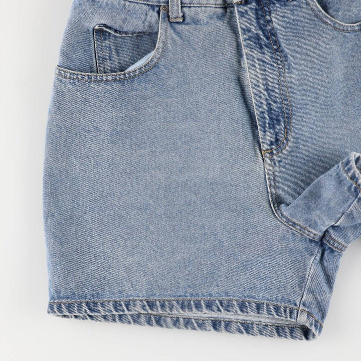 HONORS denim shorts, short pants, women's size L (w29) cotton blue type Vintage Second Hand