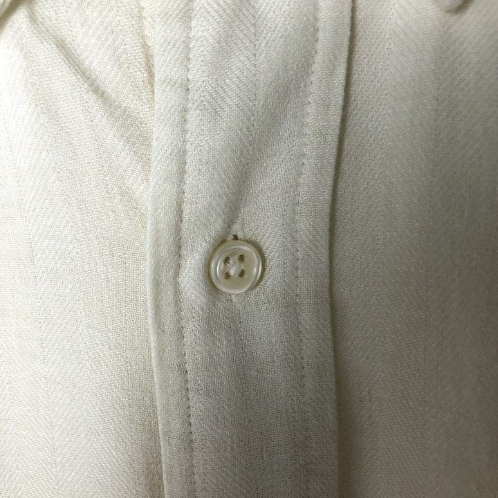 Ralph Lauren BLAKE long sleeve button down shirt, men's size L cotton unbleached Vintage Second Hand