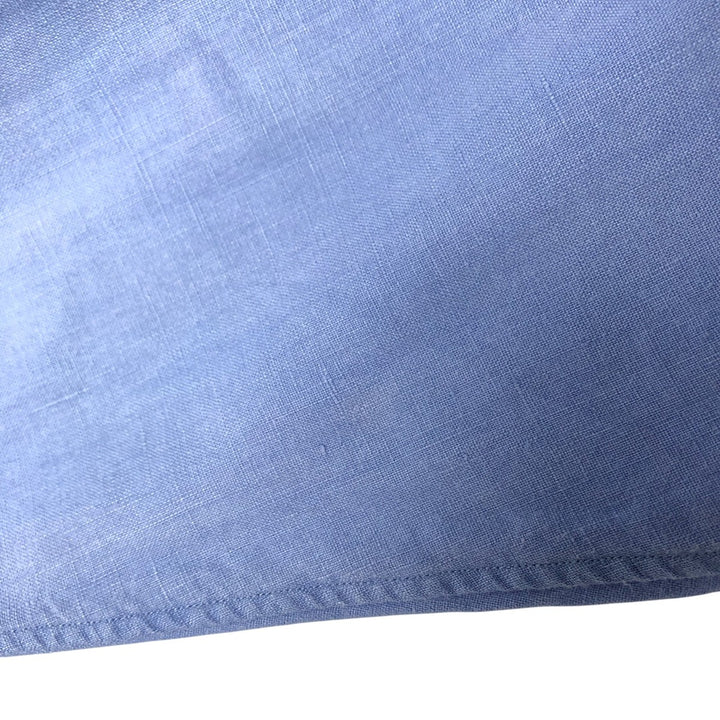 Ralph Lauren BLAKE long sleeve linen button down shirt, men's size L linen Blue type light blue Vintage Second Hand