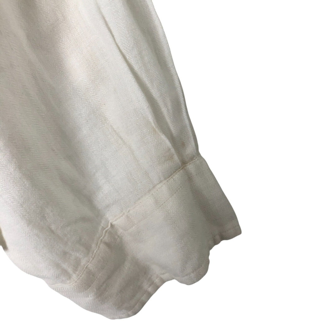 Ralph Lauren POLO RALPH LAUREN Long Sleeve Linen Shirt Men's XXL linen white type Vintage Second Hand