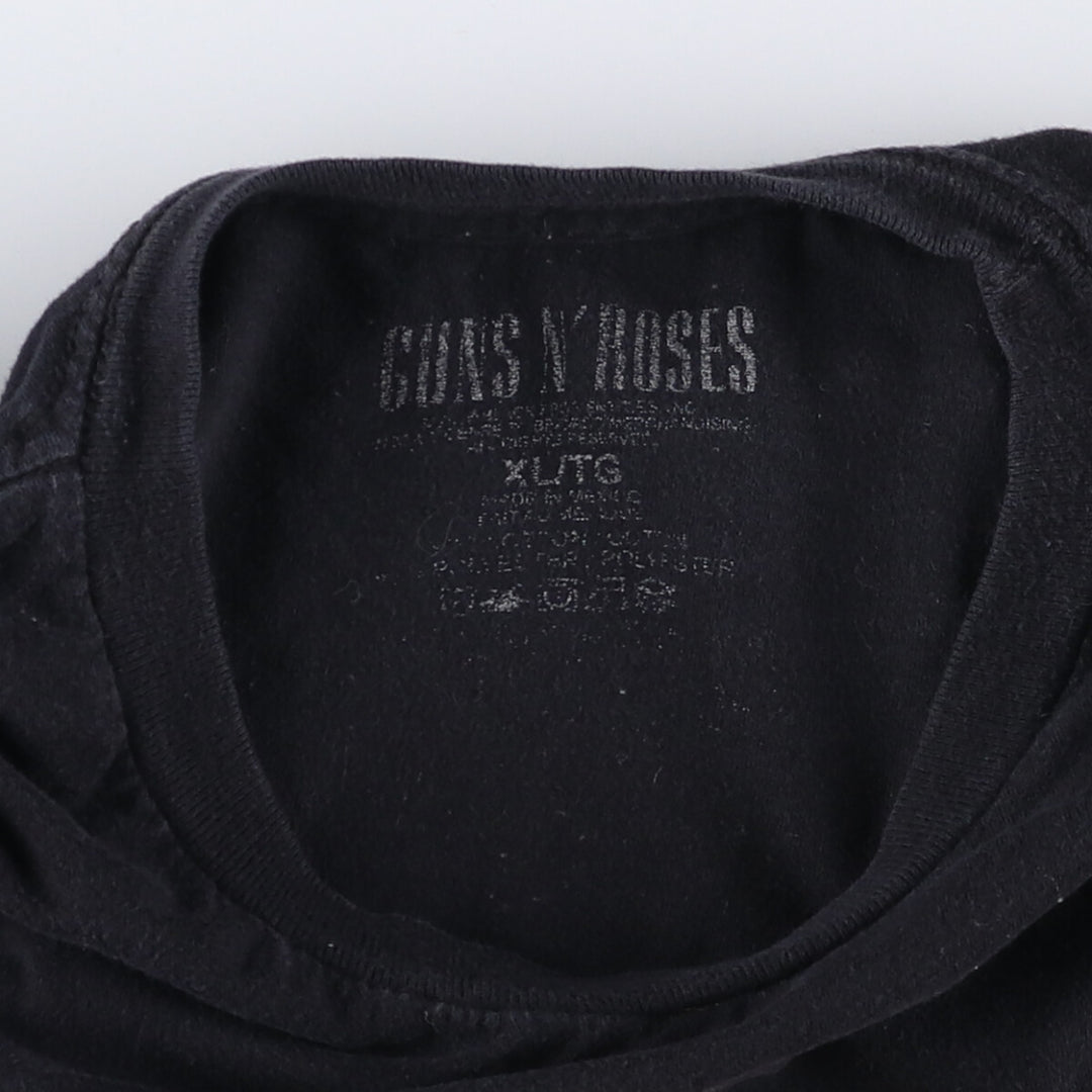 GUNS N' ROSES Skull Pattern Hat, Made in Mexico, Men's XL cotton Beige type Vintage Second Hand