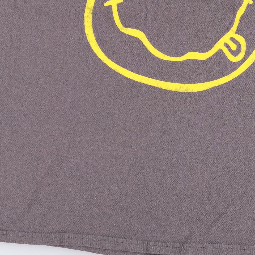 NIRVANA Nirvana Band T-shirt, Band T, Men's XL size cotton gray type Vintage Second Hand